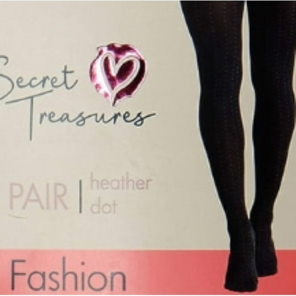 Secret Treasures Black &  Charcoal Dual Pack Opaque Control Top Tights